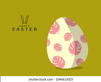Abstract background Happy Easter with eggs, Vector illustration.