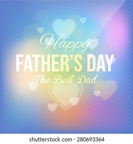 Abstract Background of Happy Father's Day Vector Design. Announcement and Celebration Message Poster, Flyer