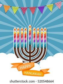 Abstract Background Happy Hanukkah, Jewish Holiday. Vector Illustration EPS10