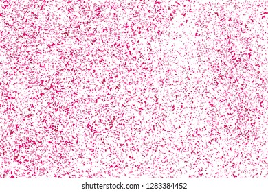 Abstract Background Happy Valentines Day. Scarlet Explosion Of Confetti Isolated On White. Pink Glitter. Overlay Texture.  Digitally Generated Image. Vector Illustration, Eps 10.