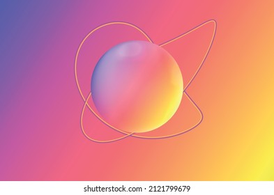 abstrakter Hintergrund. Ballon in der Mitte des Farbverlauf-Hintergrund. Vektorgrafik, eps10.