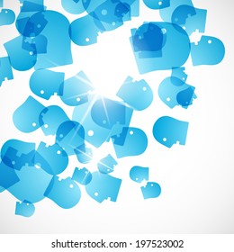 abstract background: head