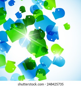 abstract background: head