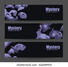 Abstract background header or banner. Creative mystery design.Vector. Isolated.
