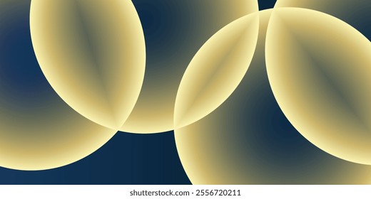 Abstract Background, Header or Banner Design with Large Golden and Gray Overlaying Globes, Bubbles Pattern - Multi Purpose Creative Wide Scale Template for Web in Editable Vector Format