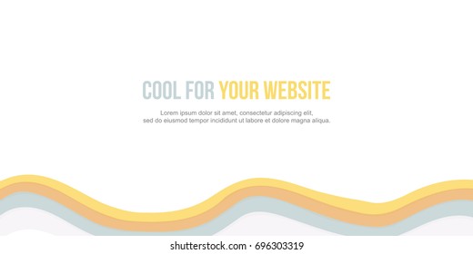 Abstract background for header website wave design