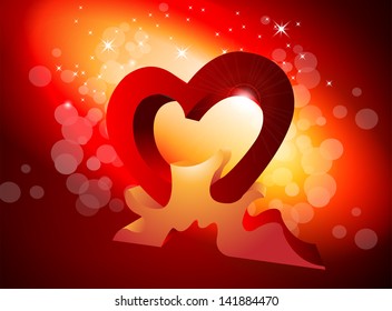 abstract background with heart