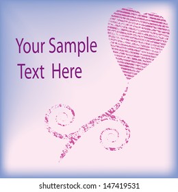 Abstract background with heart