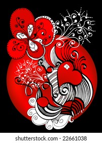 abstract background with heart