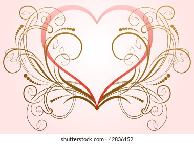 Abstract background with heart