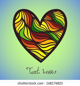 Abstract background with heart.  Can be used for card, invitation or some text, for Valentine's Day.
