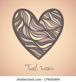 Abstract background with heart.  Can be used for card, invitation or some text, for Valentine's Day.