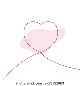 Abstract background, heart, line drawing