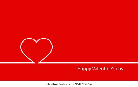 Abstract background with heart. Outline. St. Valentine's Day