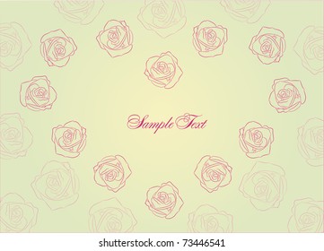 Abstract background of heart from pink roses