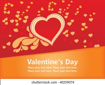 abstract background with heart shape and artwork