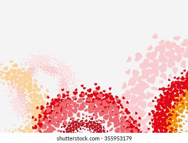 Abstract background with heart shape. Illustration in vector format