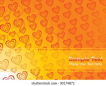 abstract background with heart shape and sample text