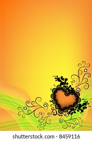 abstract background with heart for text