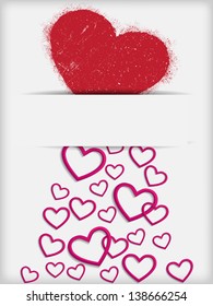 Abstract background with hearts