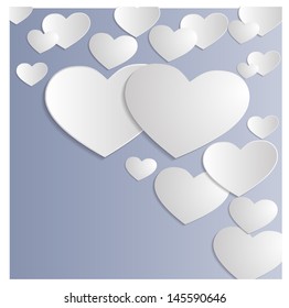 Abstract background with hearts