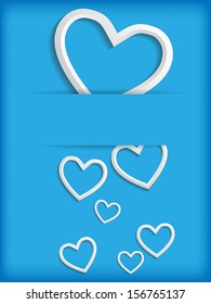 Abstract background with hearts  