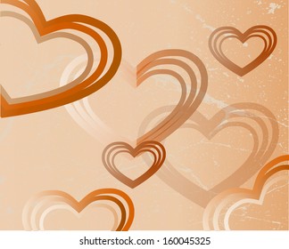 Abstract background with hearts