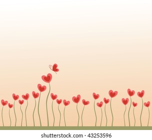 Abstract background with hearts