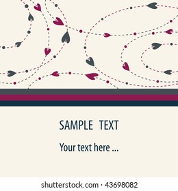 Abstract background from hearts