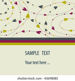 Abstract background from hearts