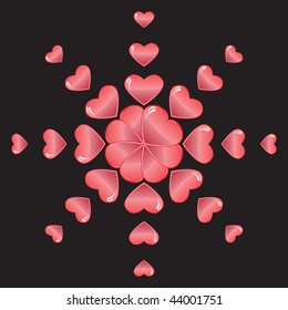 abstract background with hearts