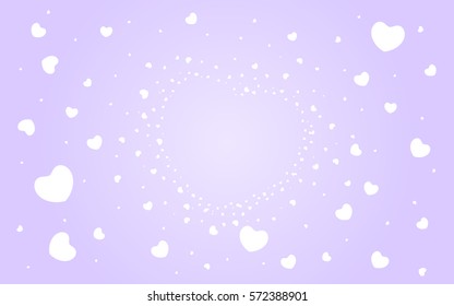 Abstract background of hearts on light purple. Shape the heart. Valentines day. Love.