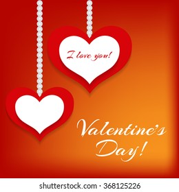 Abstract background with hearts and pearl. For Valentine's Day, weddings, dates. Can be used as greeting cards, placards, banners.