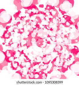 Abstract background with hearts, poster design template, vector illustration