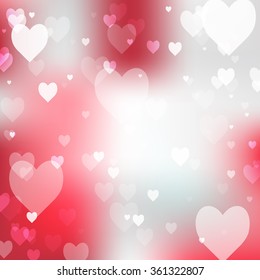 Abstract background with hearts. Stock vector.