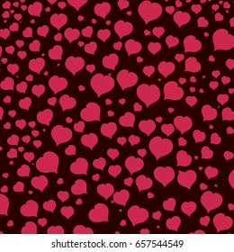 Abstract background with hearts, Valentines Day, banner design template, vector illustration