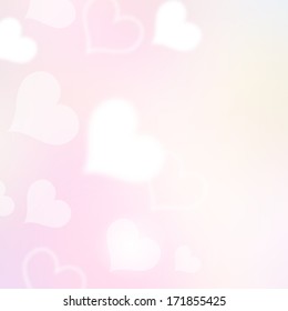 Abstract background with hearts; vector