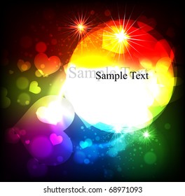 Abstract background with hearts. Vector.