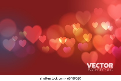 Abstract Background with hearts, Vector design