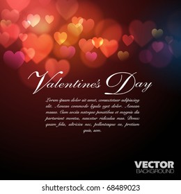 Abstract Background with hearts. Vector design
