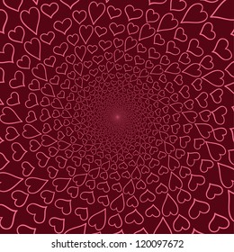 Abstract background with hearts. Vector illustration