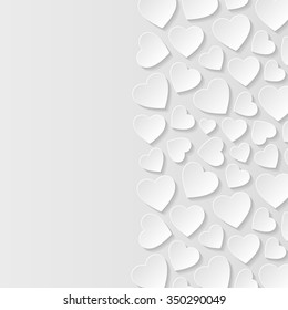 Abstract background with hearts. Vector illustration.
