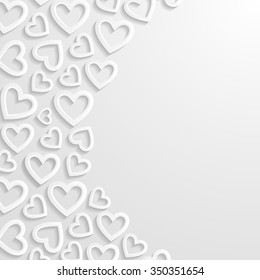 Abstract background with hearts. Vector illustration. 