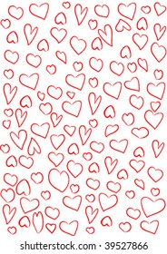 abstract background from hearts. vector illustration.  In the gallery also available XXL jpeg image made from vector