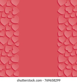 Abstract background with hearts. Vector illustration.
