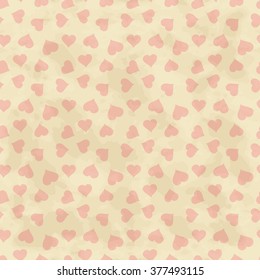 Abstract background with hearts. Vector seamless pattern