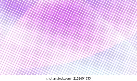 Abstract background with heliotrope and mauve dots on a white. Halftone vector graphic pattern