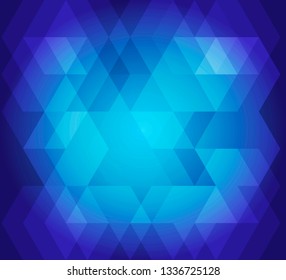 Abstract background hex pattern blue color
