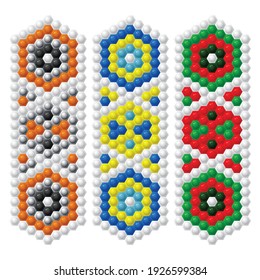 Abstract background with hexagon constractor bricks different colours