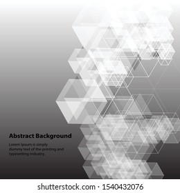 Abstract background Hexagon design blend,EPS10 design graphic concept with color gray. 